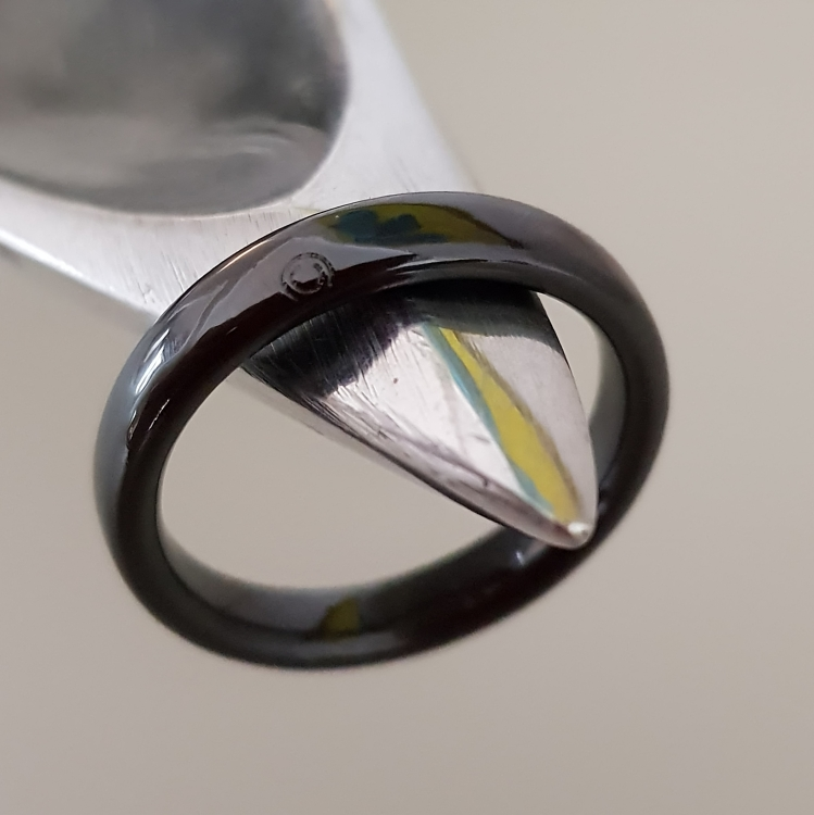 Schwarzer Zirkonoxidring